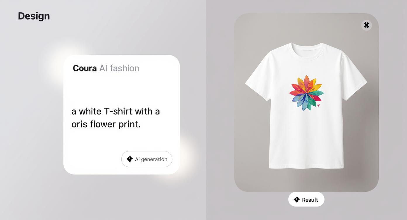 white T-shirt ai outfit transformation example